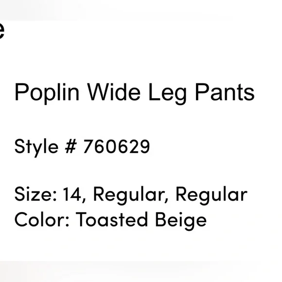 loft khaki poplin pants size 14 - Picture 9 of 9